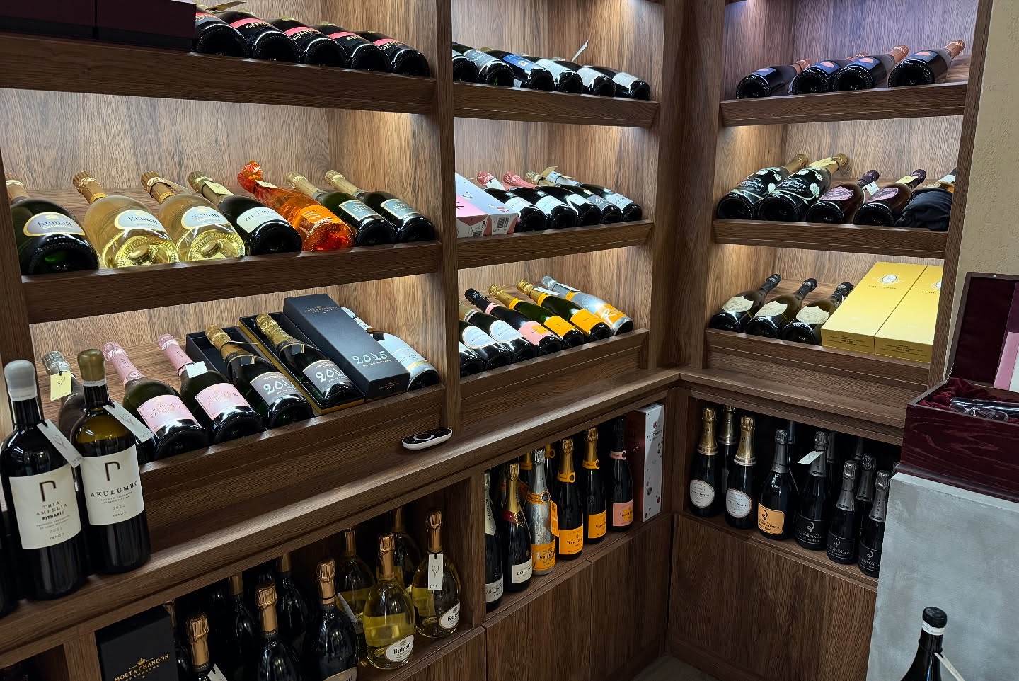 Champagne and wine wall